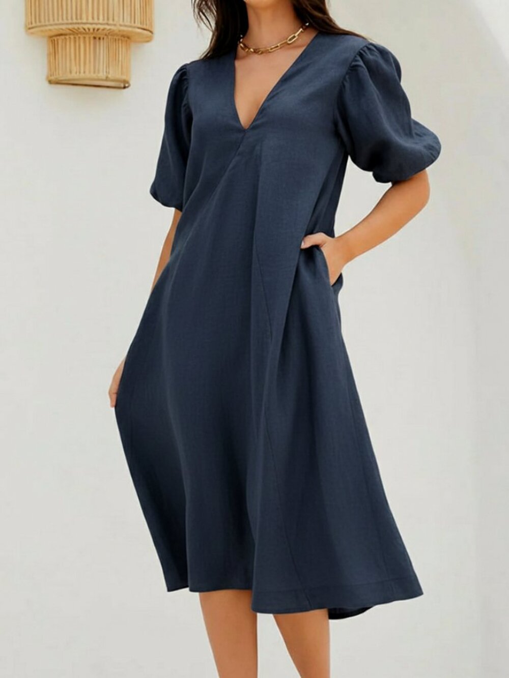 LJC Design Charlotte Linen Midi Dress